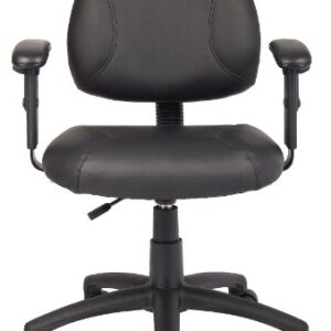 Boss Office Products Posture Task Chair with Adjustable Arms in Black