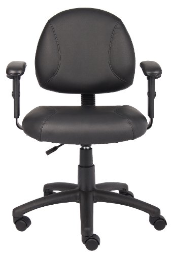 Boss Office Products Posture Task Chair with Adjustable Arms in Black