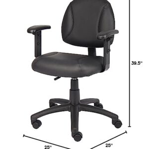 Boss Office Products Posture Task Chair with Adjustable Arms in Black