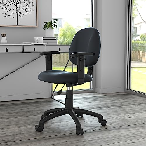 Boss Office Products Posture Task Chair with Adjustable Arms in Black