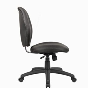 Boss Office Products Any Task Mid-Back Task Chair with No Arms in Black