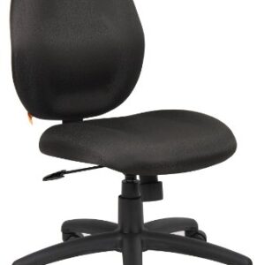 Boss Office Products Any Task Mid-Back Task Chair with No Arms in Black