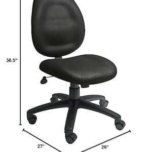 Boss Office Products Any Task Mid-Back Task Chair with No Arms in Black