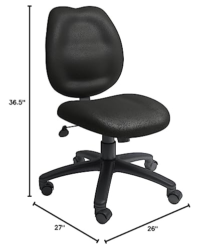 Boss Office Products Any Task Mid-Back Task Chair with No Arms in Black