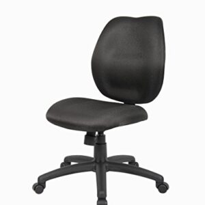 Boss Office Products Any Task Mid-Back Task Chair with No Arms in Black