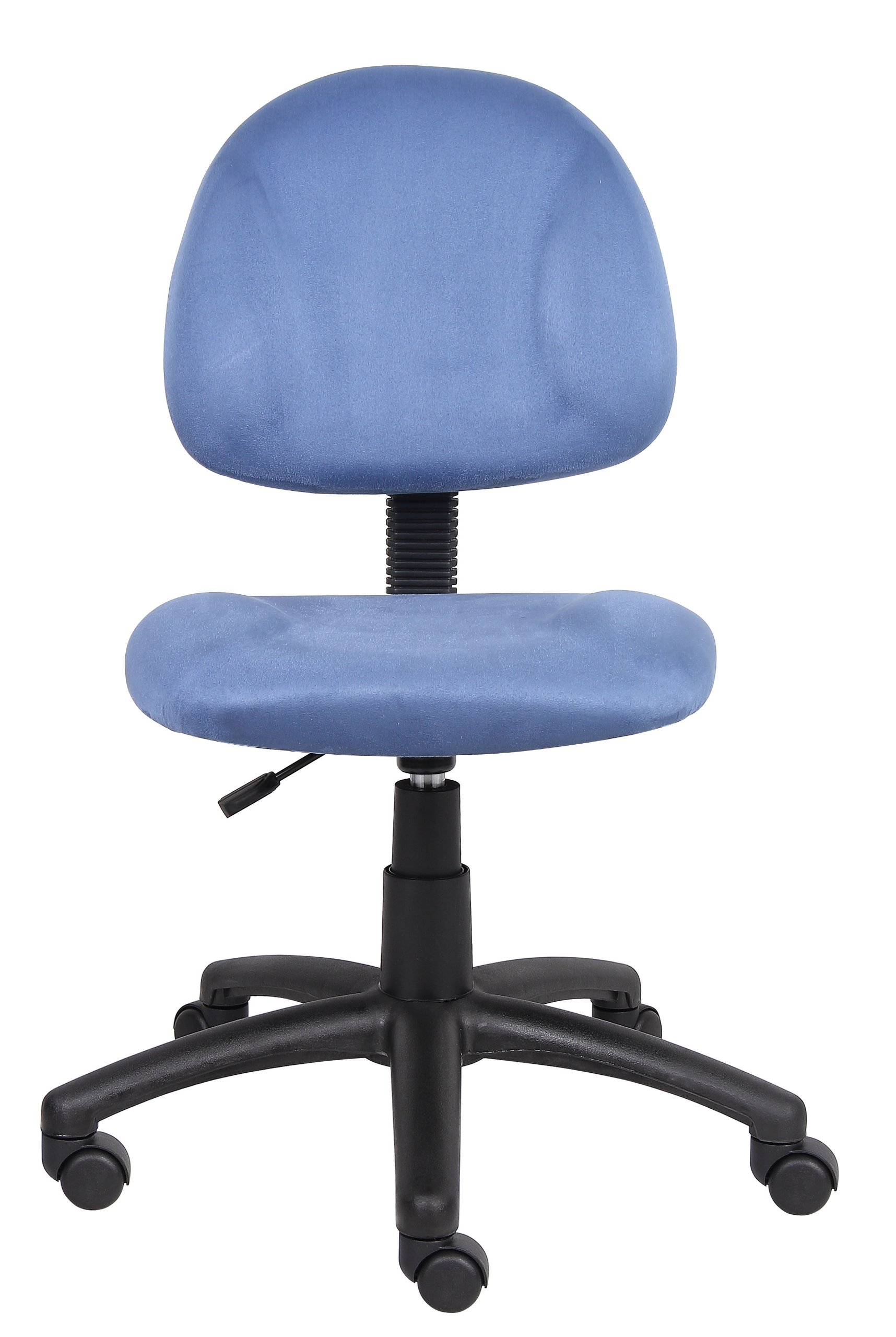 Boss Office Products Perfect Posture Delux Microfiber Task Chair without Arms in Blue, 250 lb.