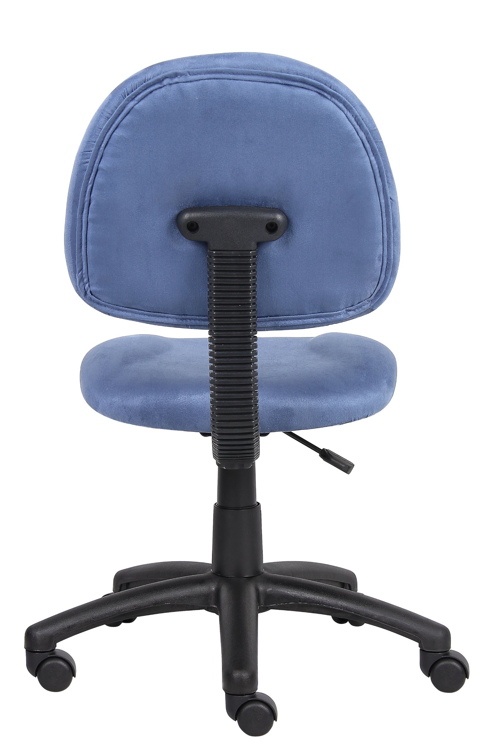 Boss Office Products Perfect Posture Delux Microfiber Task Chair without Arms in Blue, 250 lb.