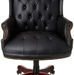 Boss Office Products Wingback Traditional Chair , Leather, in Black