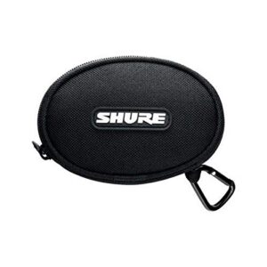 shure eascase soft zippered pouch for shure earphones, black