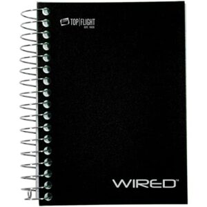 top flight wired chub wirebound notebook, 180 sheets, college rule, 5.5 x 4 inches, 1 notebook, cover may vary (43001)