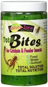 nature zone snz54511 feeder insects total bites soft moist food with spirulina, 9-ounce