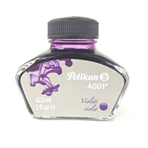 Pelikan 4001 Bottled Ink for Fountain Pens, Violet, 62.5ml, 1 Each (329193)