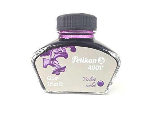 Pelikan 4001 Bottled Ink for Fountain Pens, Violet, 62.5ml, 1 Each (329193)