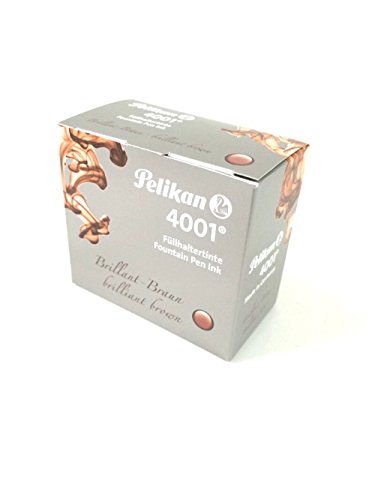 Pelikan 4001 Bottled Ink for Fountain Pens, Brilliant Brown, 62.5ml, 1 Each (329185)