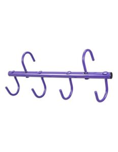 tough 1 4-prong portable tack rack, purple, 17" long