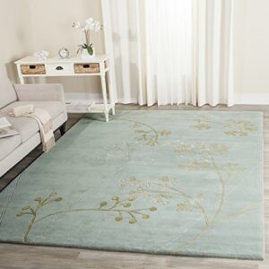 safavieh soho collection 8' square light blue soh305a handmade premium wool area rug