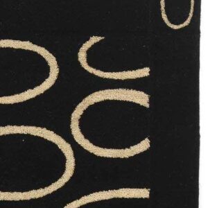 SAFAVIEH Soho Collection 5' x 8' Black/Ivory SOH714A Handmade Premium Wool & Viscose Area Rug