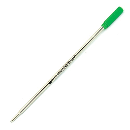 Monteverde Ballpoint Refill to Fit Cross Ballpoint Pens, Medium Point, Soft Roll, Green, 2 per Pack (C132GN)