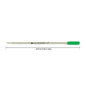 Monteverde Ballpoint Refill to Fit Cross Ballpoint Pens, Medium Point, Soft Roll, Green, 2 per Pack (C132GN)