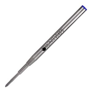 monteverde usa ballpoint refill to fit montblanc ballpoint pens - medium point, soft roll, blue (2 pack) (m132bu)