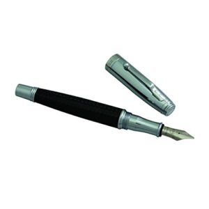 monteverde invincia chrome, black carbon fiber medium fountain pen (mv40065)