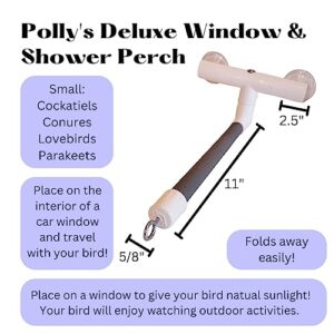 Polly's Deluxe Window and Shower Bird Perch, Small