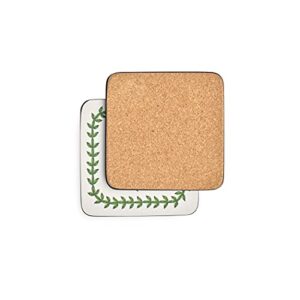 Pimpernel Botanic Garden Collection Coasters | Set of 6 | Cork Backed Board | Heat and Stain Resistant | Drinks Coaster for Tabletop Protection | Measures 4” x 4”