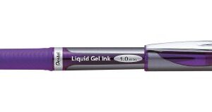 Pentel Liquid Gel Pen, Refillable, 1.0mm, Violet Barrel/Ink (PENBL60V)