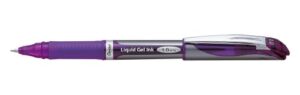 pentel liquid gel pen, refillable, 1.0mm, violet barrel/ink (penbl60v)