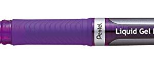 Pentel Liquid Gel Pen, Refillable, 1.0mm, Violet Barrel/Ink (PENBL60V)