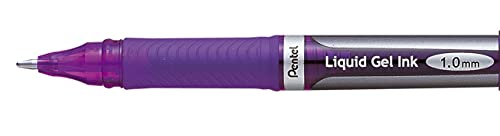 Pentel Liquid Gel Pen, Refillable, 1.0mm, Violet Barrel/Ink (PENBL60V)