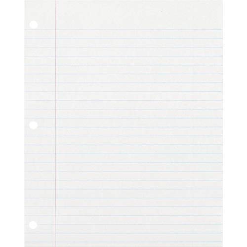 Ecology College Ruled Recycled Filler Paper,White, 150 Sheets (3202)