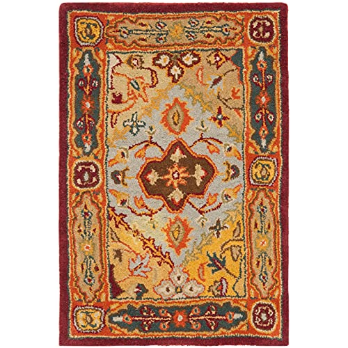 SAFAVIEH Heritage Collection 2' x 3' Multi HG512A Handmade Traditional Oriental Premium Wool Accent Rug