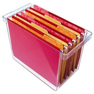 hanging file box (clear) (10"h x 13.5"w x 7"d)
