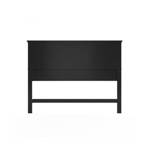 Home Styles Bedford Black Queen Headboard with Raised Panels, Picture Frame Moldings, and Clear Coat Finish