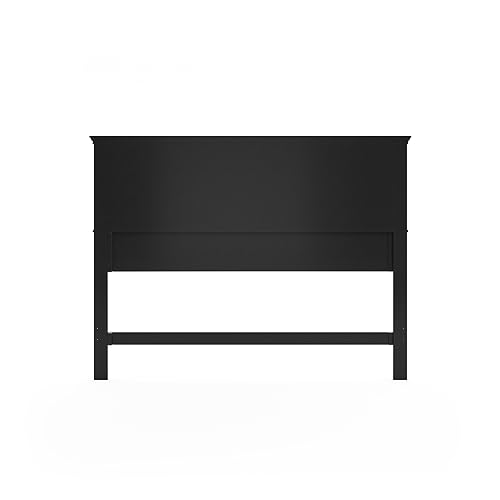 Home Styles Bedford Black Queen Headboard with Raised Panels, Picture Frame Moldings, and Clear Coat Finish