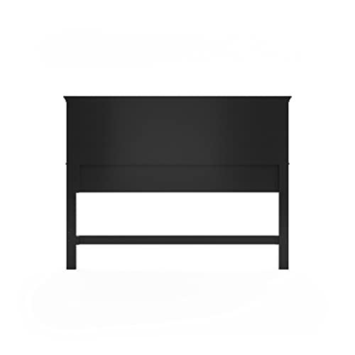 Home Styles Bedford Black Queen Headboard with Raised Panels, Picture Frame Moldings, and Clear Coat Finish