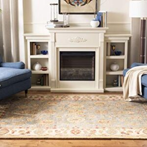 SAFAVIEH Anatolia Collection Accent Rug - 2' x 3', Blue & Ivory, Handmade Traditional Oriental Wool, Ideal for High Traffic Areas in Entryway, Living Room, Bedroom (AN547A)