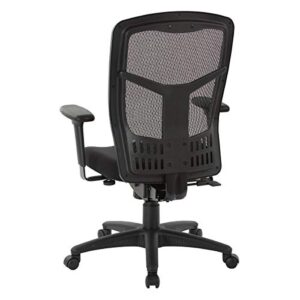 Office Star ProGrid High Back Manager's with Adjustable Seat Height, 2-to-1 Synchro Tilt Control and Seat Slider, Coal FreeFlex Fabric