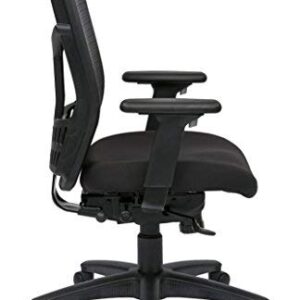 Office Star ProGrid High Back Manager's with Adjustable Seat Height, 2-to-1 Synchro Tilt Control and Seat Slider, Coal FreeFlex Fabric