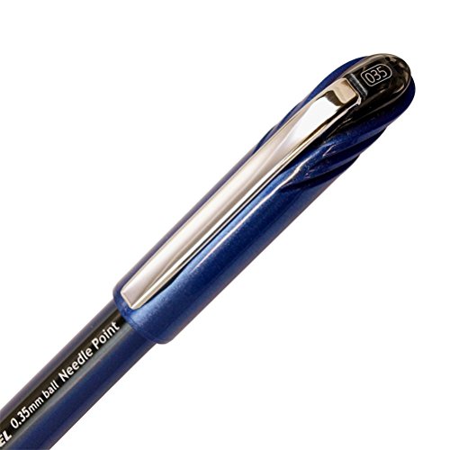 Pentel Energel Euro Ballpoint Pen, 0.35mm Needle Tip, Black Ink (BLN23-A)