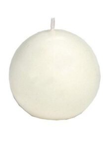 biedermann & sons round-shaped 2-3/8-inch diameter ball candles, set of 4, cream