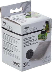 fluval edge carbon clean & clear renewal sachets - 3-pack