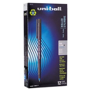 uniball onyx rolling ball pen.7mm, blue ink, 12 pack