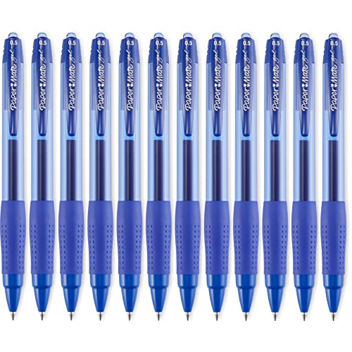 Paper Mate 1753363 Gel Pens, Fine (0.5mm), Blue, 12 Count