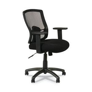 alera aleet42me10b etros series 18.03 in. to 21.96 in. seat height mesh mid-back chair - black