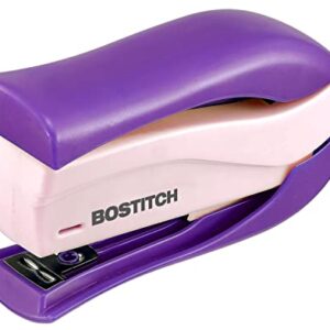 Bostitch Office inSHAPE 15 Reduced Effort Compact Stapler, Purple (1454), 4.3" x 1.9" x 7.5"