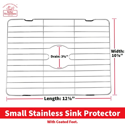 Better Houseware 1485.8 Small Sink Protector Grid, Stainless Steel