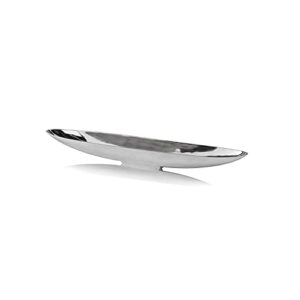 modern day accents barco long boat tray, silver (8453)