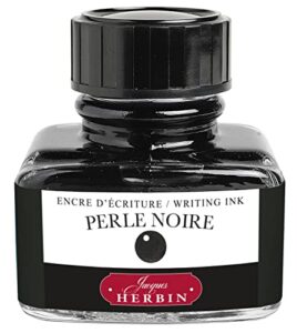 j. herbin fountain pen ink - 30 ml bottled - perle noire